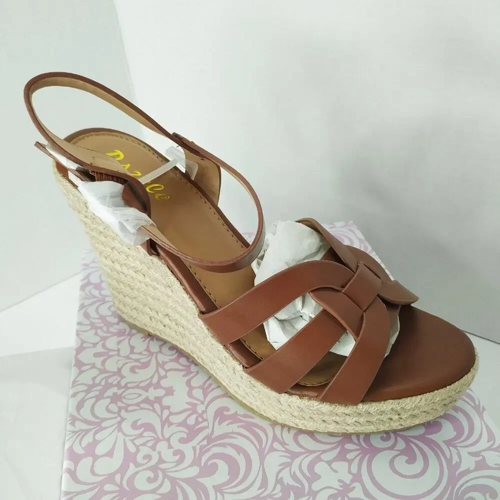 Pazzle Brown Jocelyn Espadrille Wedges